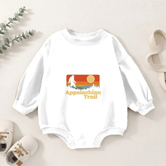 Appalachian Trail Bigfoot Outdoor Lover Vintage 80 Baby Romper Sweatshirts