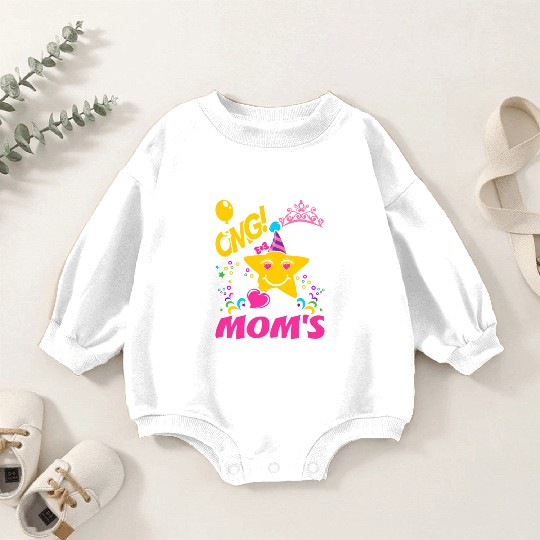 OMG Its My Moms Birthday Baby Romper Sweatshirts