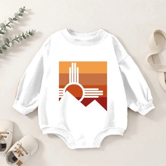 Zia Sun New Mexico Zia Mountains Baby Romper Sweatshirts
