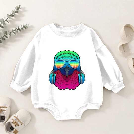 Hummingbird Music DJ - Bird Collection Baby Romper Sweatshirts