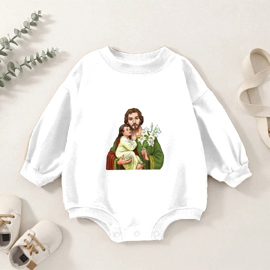 St Joseph and Child Jesus Consecration Baby Romper Sweatshirts