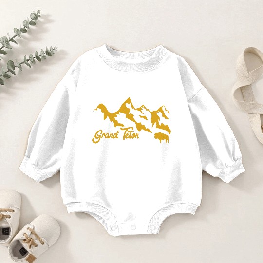 Grand Teton National Park Baby Romper Sweatshirts