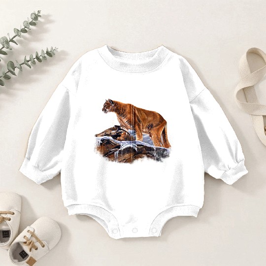Mountain Lion Cougar Baby Romper Sweatshirts