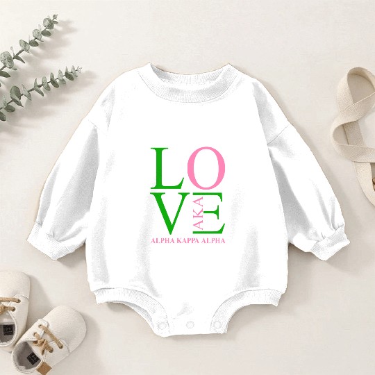 Aka Baby Romper Sweatshirts Love Sorority Gift Alpha Kappa Aka Parap