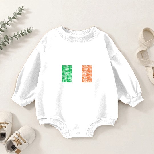 Ireland flag vintage Baby Romper Sweatshirts