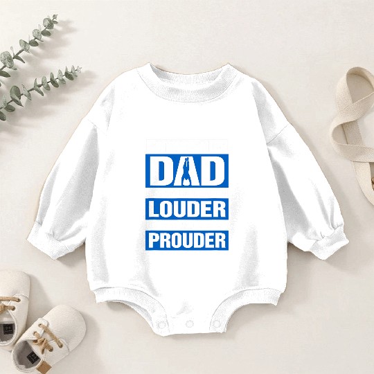 Mens Gymnastics Dad Louder And Prouder Sport Daddy Baby Romper Sweatshirts