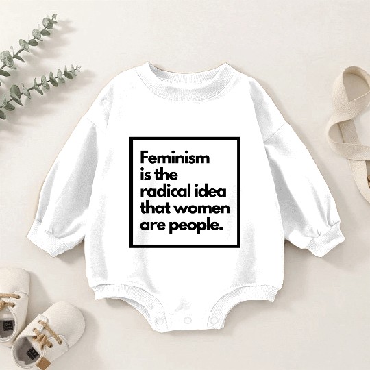 Feminism solid back sticker Baby Romper Sweatshirts