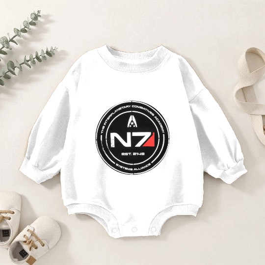 N7 Mass Effect Commander Shepherd Baby Romper Sweatshirts