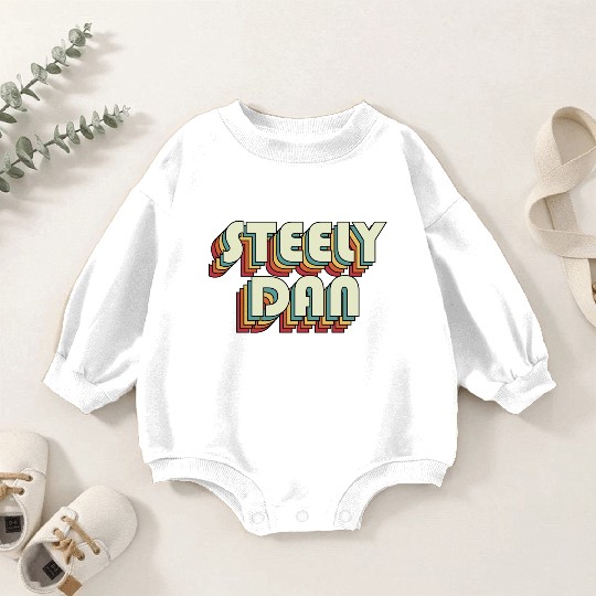 Steely Dan | Unique Retro Faded-Style Typography Baby Romper Sweatshirts