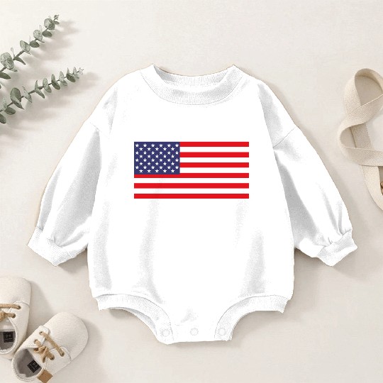 American Flag Baby Romper Sweatshirts