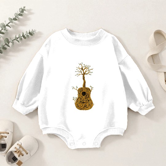 Guitar Tree of Life Nature Guitarist Gift Baby Romper Sweatshirts