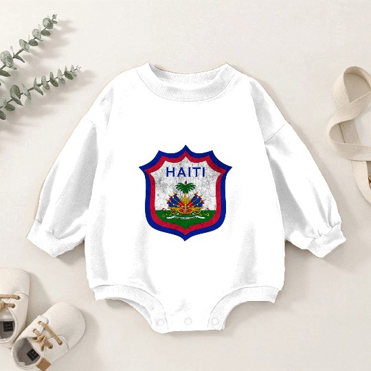 Haiti Crest Design Baby Romper Sweatshirts