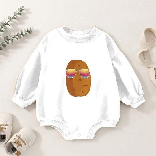 Potato With Sunglasses Baby Romper Sweatshirts