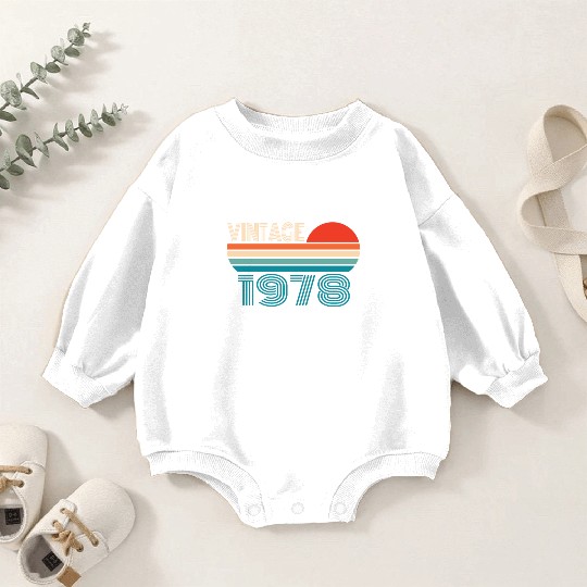 1978 Vintage born in Retro age Birthday gift idea Baby Romper Sweatshirts