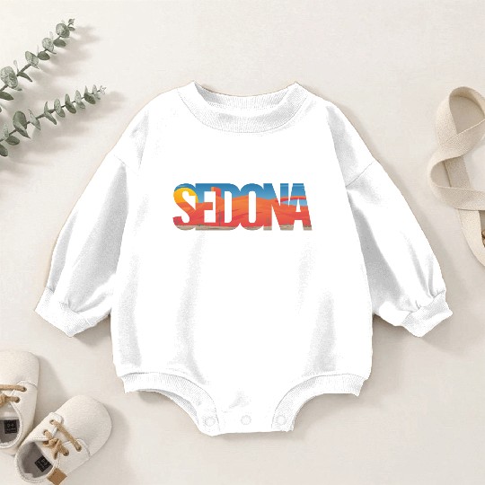 Sedona Arizonna Scenic Typography Baby Romper Sweatshirts