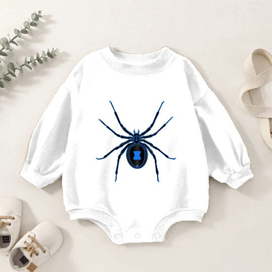 Black Widow Blue Design Baby Romper Sweatshirts
