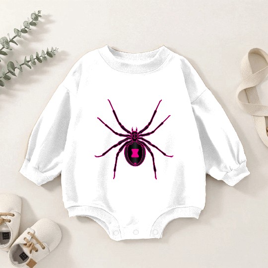 Black Widow Pink Design Baby Romper Sweatshirts