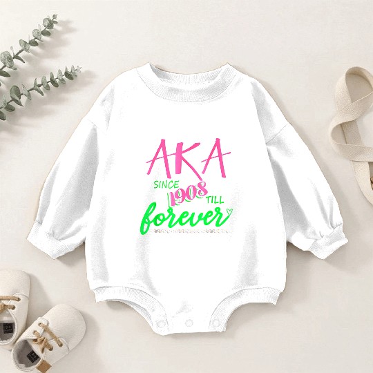 AKA Sorority Alpha Kappa Pink And Green Twenty Pea Baby Romper Sweatshirts