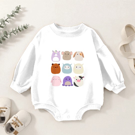Cute Unicorn Set Card Squishmallow For Boy Girl Co Baby Romper Sweatshirts
