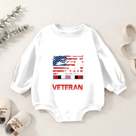 Afghanistan Combat Veteran US Veteran Military Baby Romper Sweatshirts