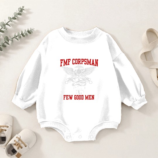FMF Devil US Navy Corpsman DOC Badass Army Veteran Baby Romper Sweatshirts