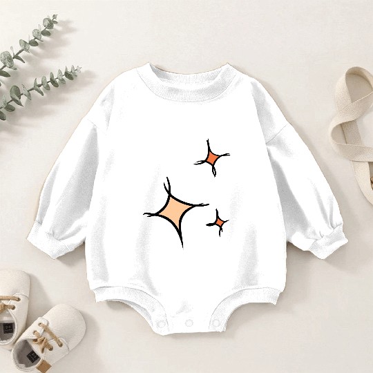 Three colorful stars, Asterisks, hand drawn Baby Romper Sweatshirts