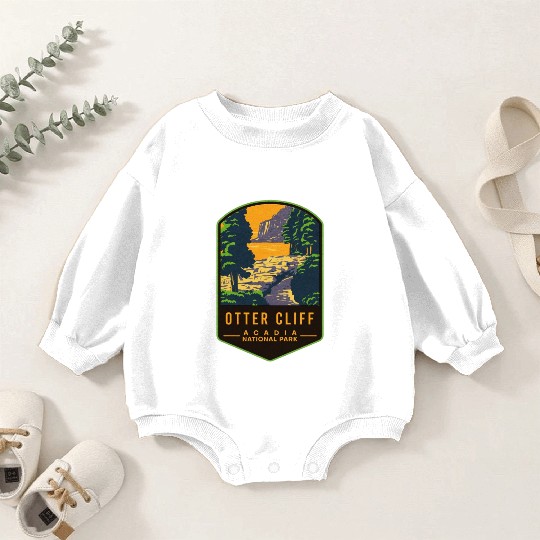 Otter Cliff Acadia National Park Baby Romper Sweatshirts