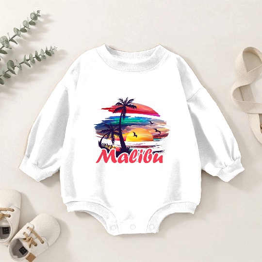 Malibu Inscription. Baby Romper Sweatshirts