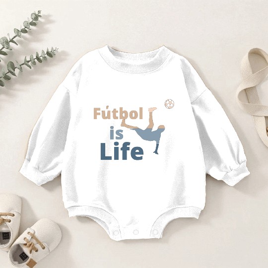 Football is life Baby Romper Sweatshirts