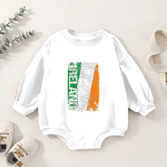 IRELAND Flag Vintage Retro Irish Baby Romper Sweatshirts