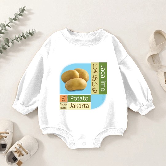 Potato Jagaimo (じゃがいも) Tuber from Jakarta Tiles Baby Romper Sweatshirts