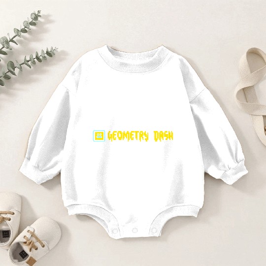 Eat sleep geometry dash repeat retro Jumper Repeat Baby Romper Sweatshirts