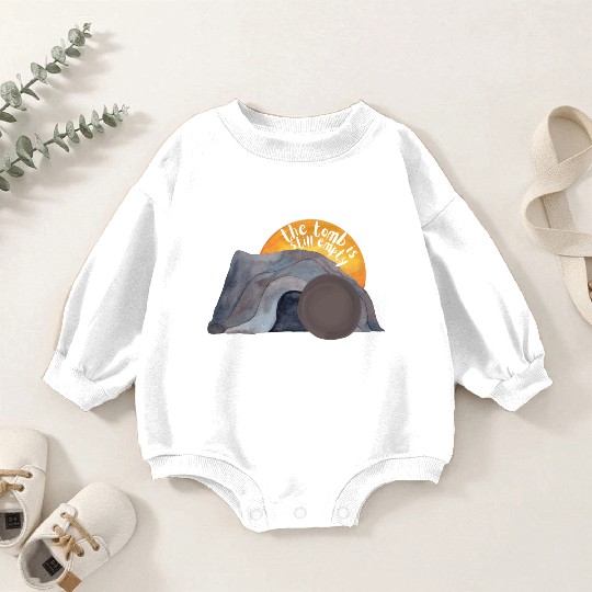 The tomb was empty Christian easter sunset Baby Romper Sweatshirts
