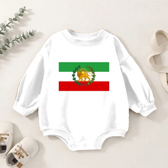 Flag of Iran Lion and Sun Baby Romper Sweatshirts