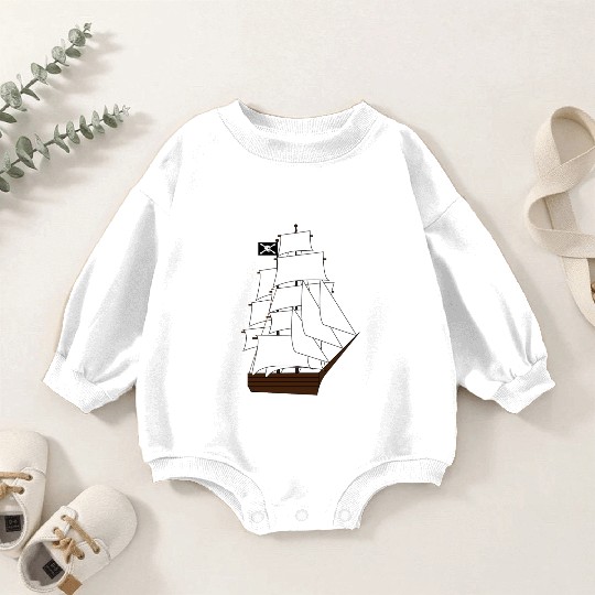 Pirate Ship, pirates, Carribean Baby Romper Sweatshirts