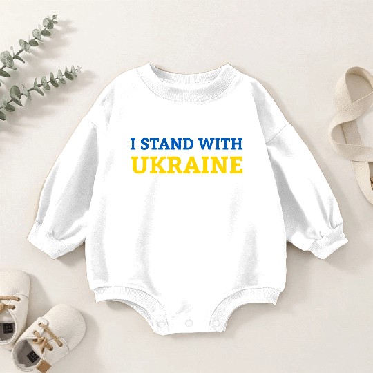"I stand with Ukraine" Support & Solidarity Baby Romper Sweatshirts