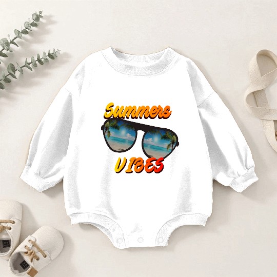 SUMMER VIBES Baby Romper Sweatshirts