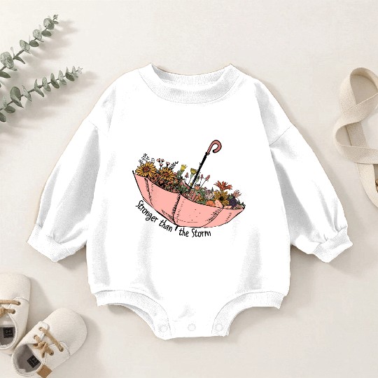 Stronger than the storm sublimation Baby Romper Sweatshirts