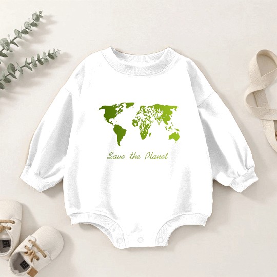 Save the Planet - fragmented world Baby Romper Sweatshirts
