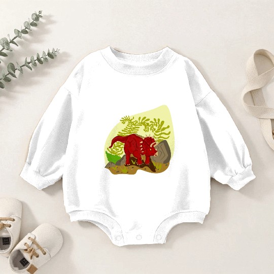 Triceratops horridus Baby Romper Sweatshirts