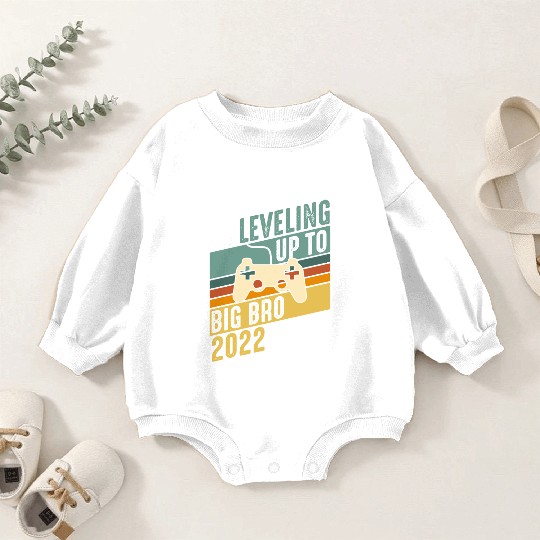 Level up Big Brother 2022 Baby Gamer Boy Baby Baby Romper Sweatshirts