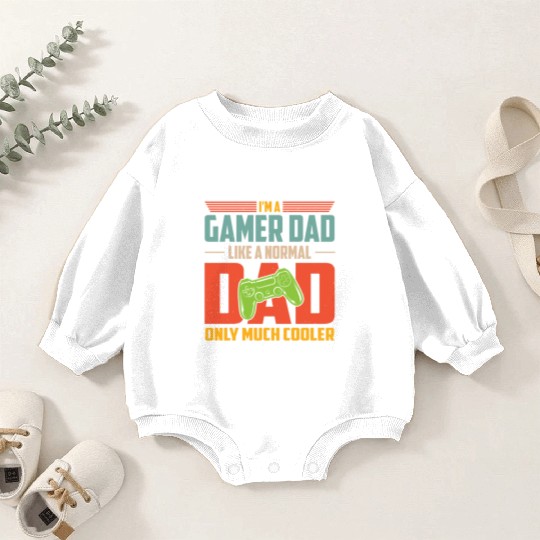 Gamer Gaming dad fathers day Baby Romper Sweatshirts