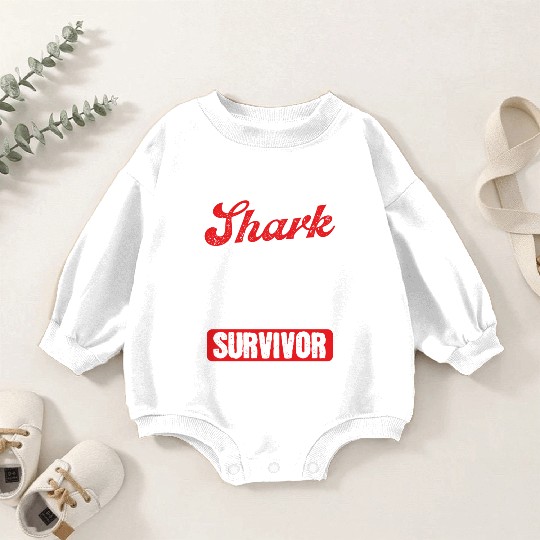 Scuba Diving Shark Attack Survivor Scuba Diver Baby Romper Sweatshirts