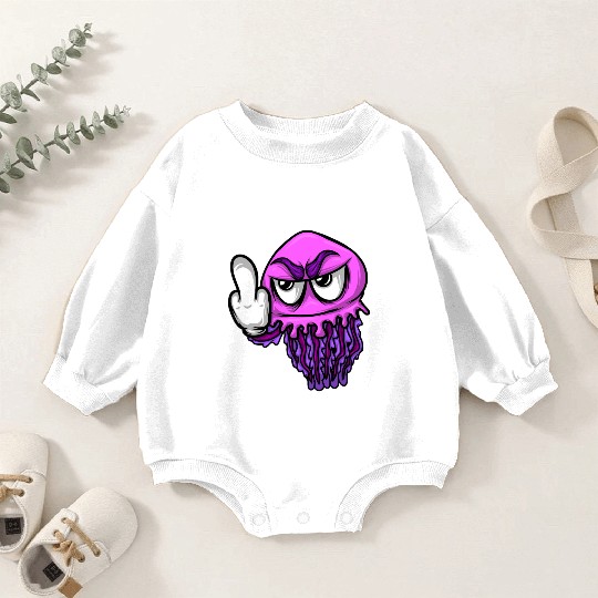 Jelly Fish Middle Finger Jellyfish Baby Romper Sweatshirts