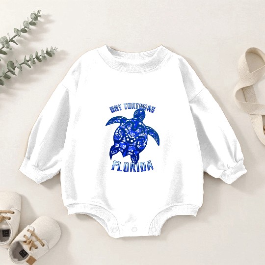 Dry Tortugas Florida Keys Vacation Tribal Turtle Baby Romper Sweatshirts