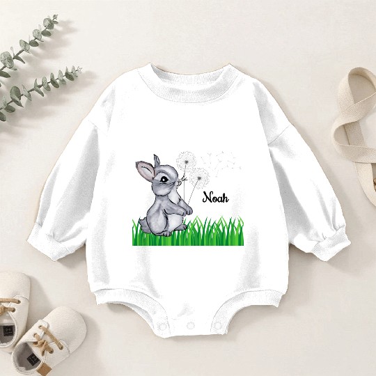 Bunny Name Gift Noah Baby Romper Sweatshirts