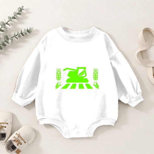 Farmer Baby Romper Sweatshirts Chef & the Farmer Farm Life Gift Baby Romper Sweatshirts
