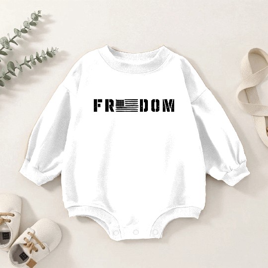 Freedom USA Flag Baby Romper Sweatshirts