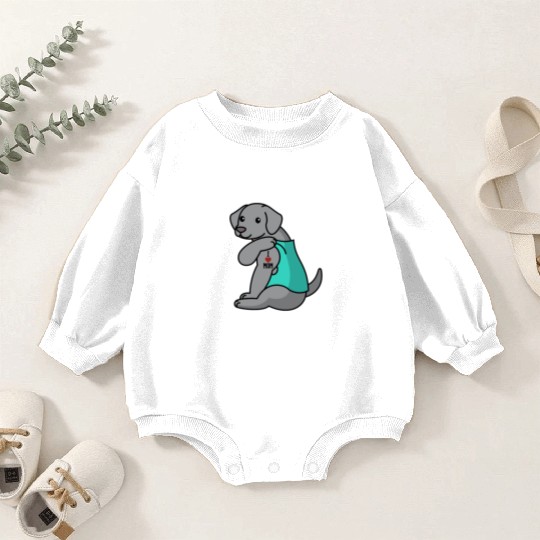 I Love Mom Tattoo Weimaraner Baby Romper Sweatshirts