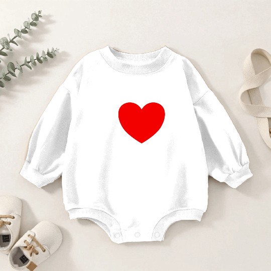 I Love Football Red Heart Football Lover Football Baby Romper Sweatshirts